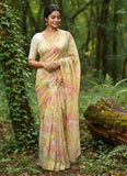 Garden Vareli Printed Summer Roganza Brasso Saree