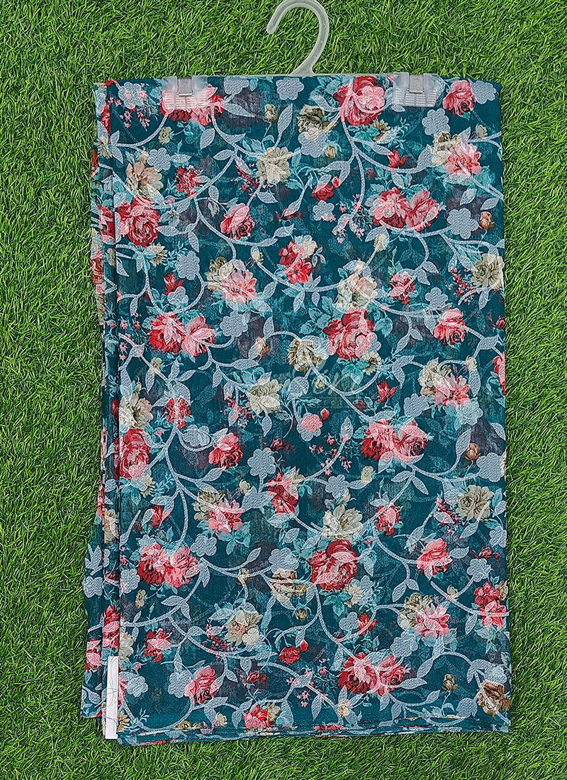 Garden Vareli Printed Summer Roganza Brasso Saree