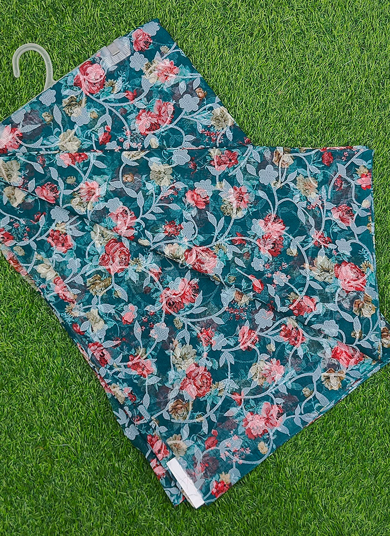 Garden Vareli Printed Summer Roganza Brasso Saree