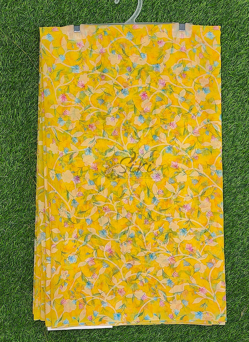 Garden Vareli Printed Summer Roganza Brasso Saree