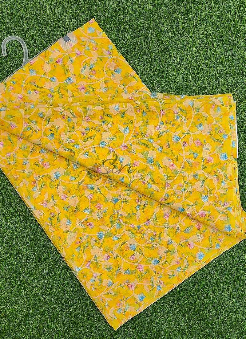 Garden Vareli Printed Summer Roganza Brasso Saree