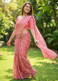 Garden Vareli Printed Summer Roganza Brasso Saree