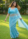 Garden Vareli Printed Summer Roganza Brasso Saree