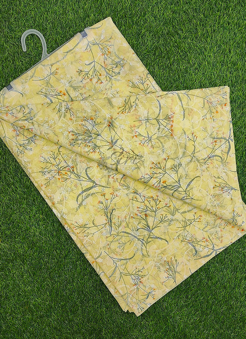 Garden Vareli Printed Summer Roganza Brasso Saree