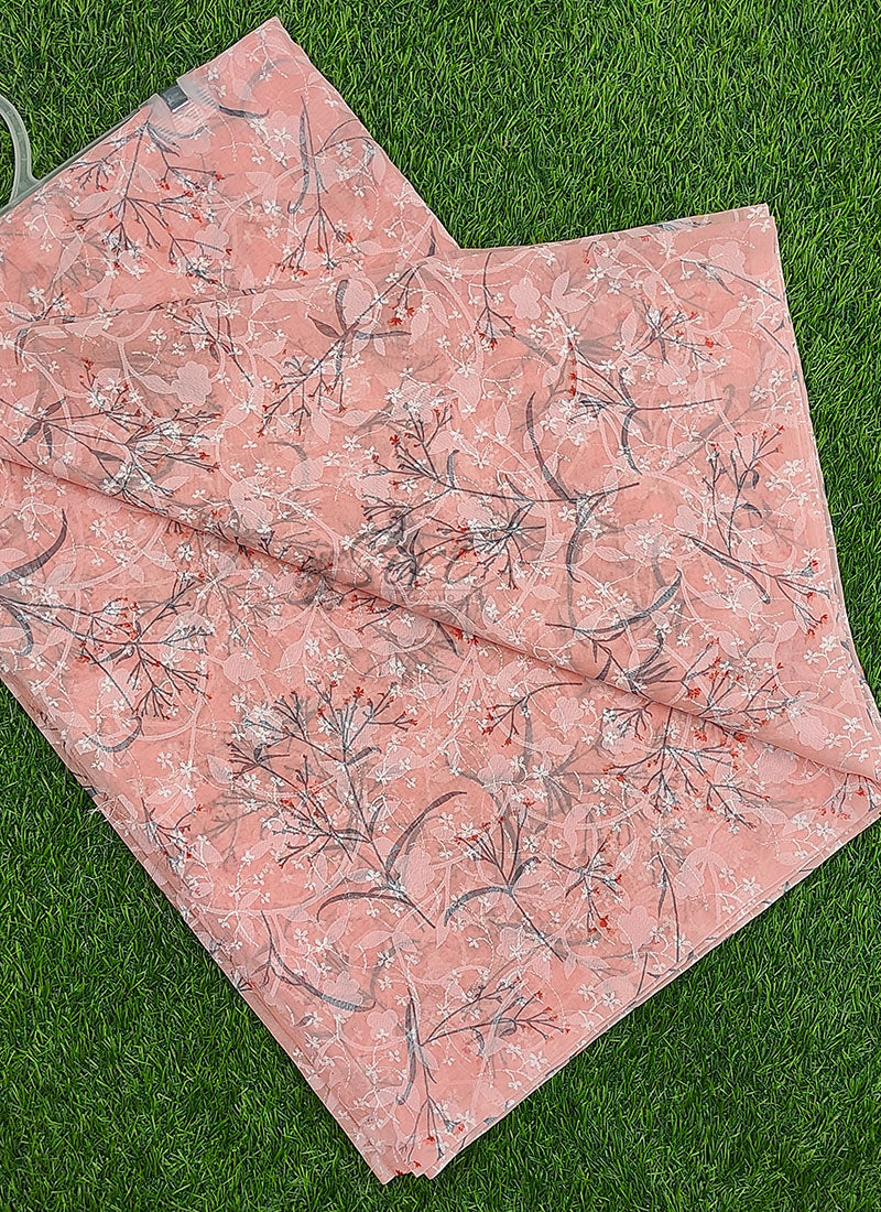 Garden Vareli Printed Summer Roganza Brasso Saree