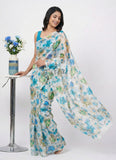 High Quality Garden Vareli Printed Summer Roganza Saree
