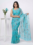 High Quality Garden Vareli Printed Summer Roganza Saree