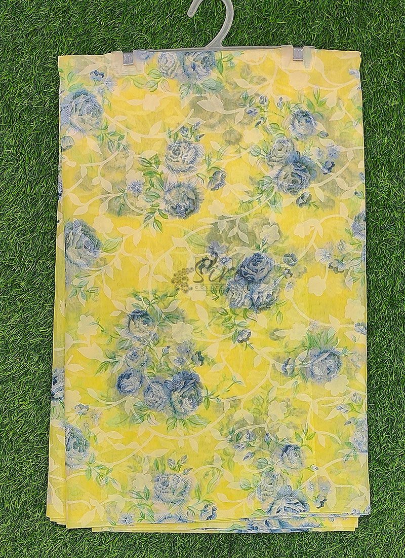 High Quality Garden Vareli Printed Summer Roganza Saree