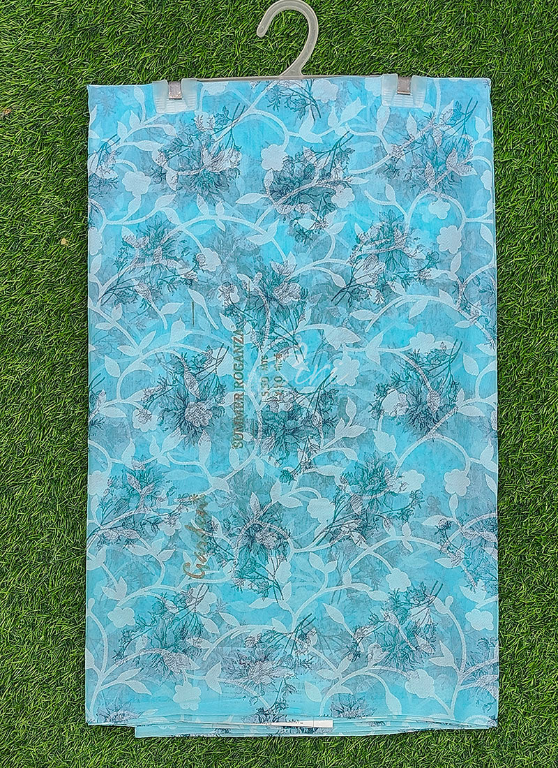 High Quality Garden Vareli Printed Summer Roganza Saree