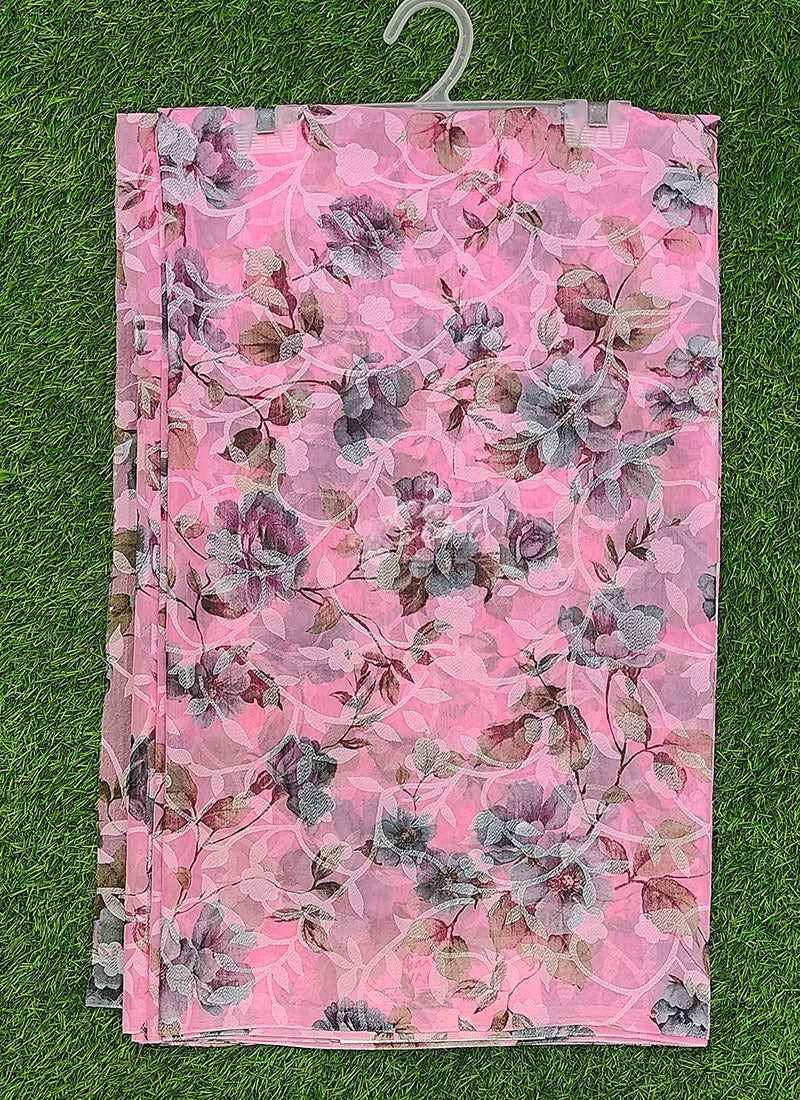 High Quality Garden Vareli Printed Summer Roganza Saree