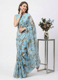 High Quality Garden Vareli Printed Summer Roganza Saree