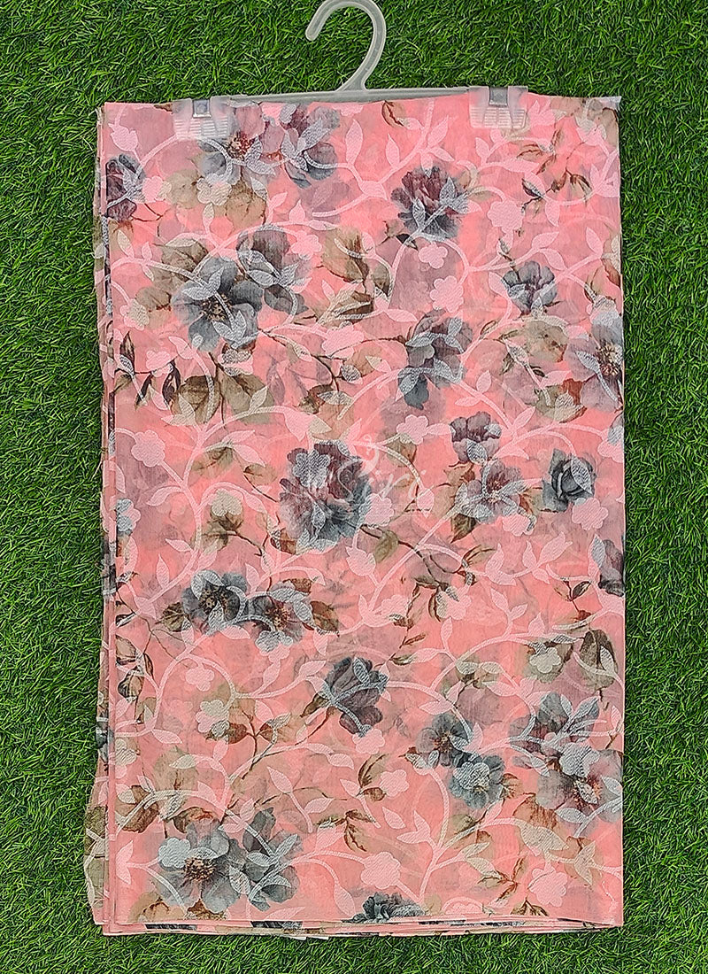 High Quality Garden Vareli Printed Summer Roganza Saree