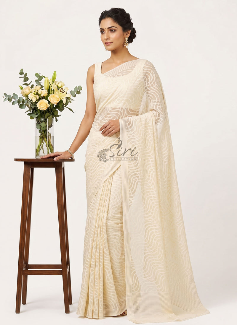 High Quality Garden Vareli Printed Summer Roganza Saree