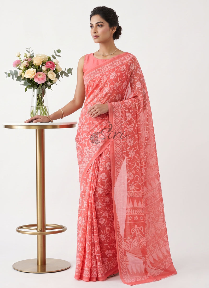 High Quality Garden Vareli Printed Summer Roganza Saree