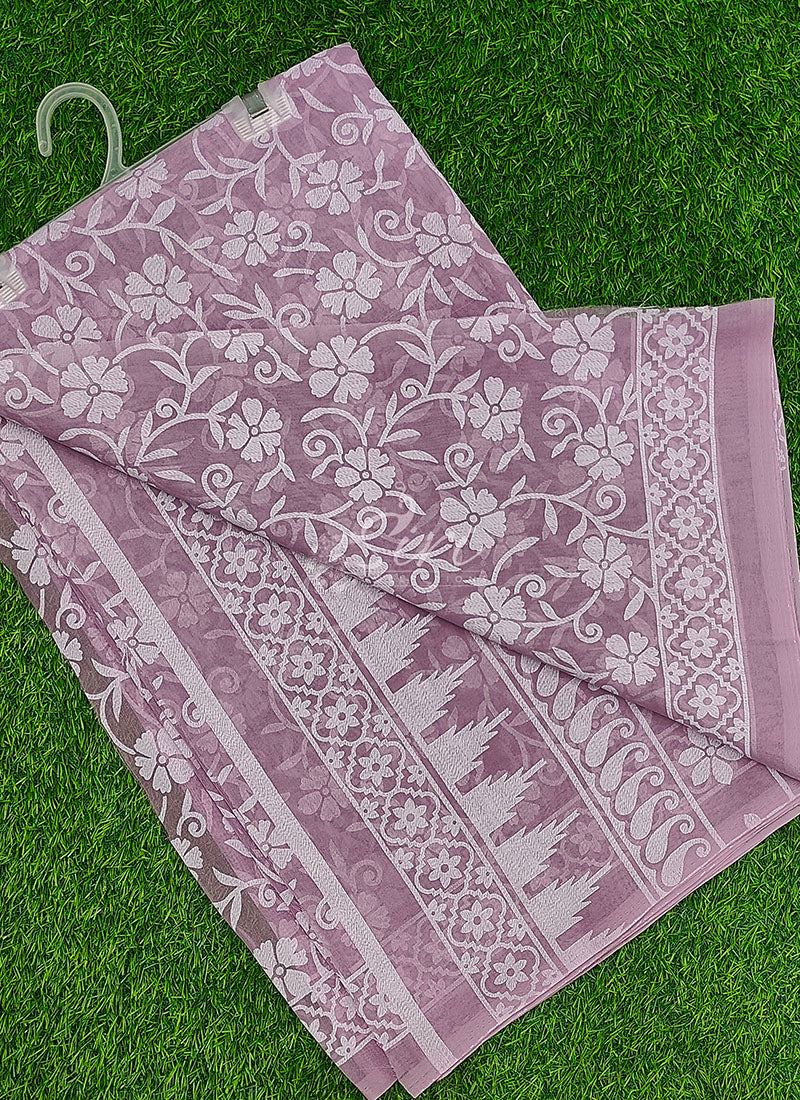 High Quality Garden Vareli Printed Summer Roganza Saree