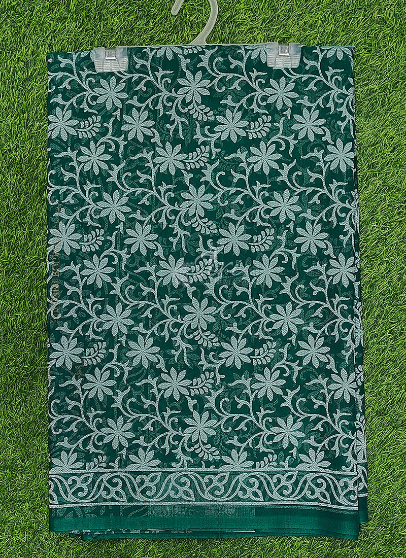 High Quality Garden Vareli Printed Summer Roganza Saree