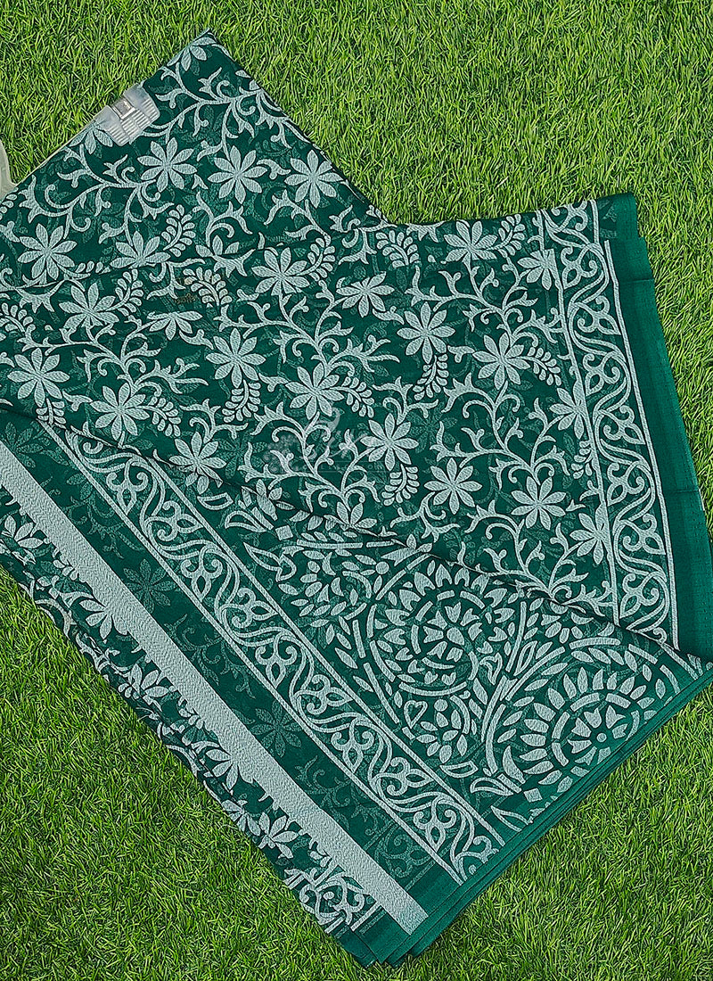 High Quality Garden Vareli Printed Summer Roganza Saree