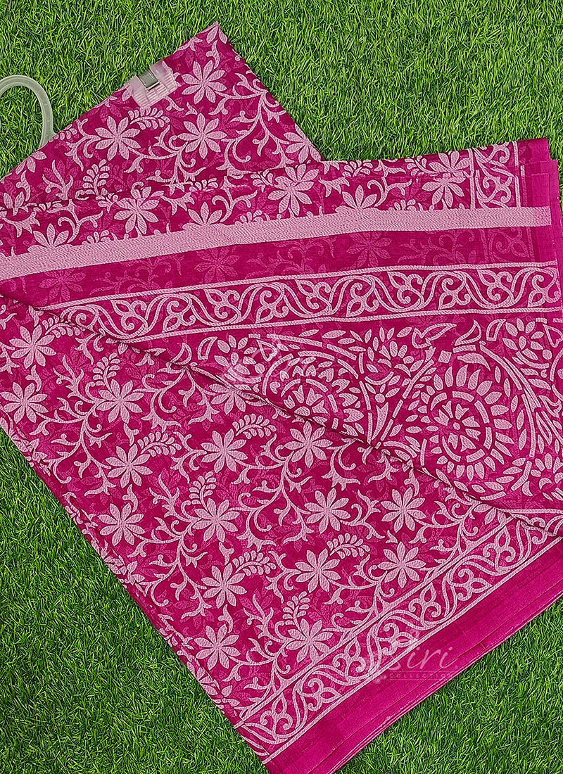 High Quality Garden Vareli Printed Summer Roganza Saree