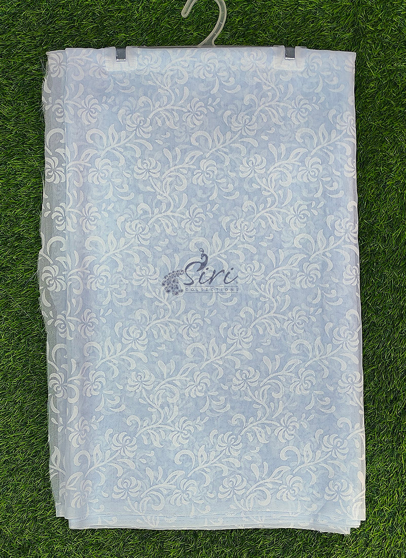 Beautiful Garden Vareli Printed Summer Roganza Saree