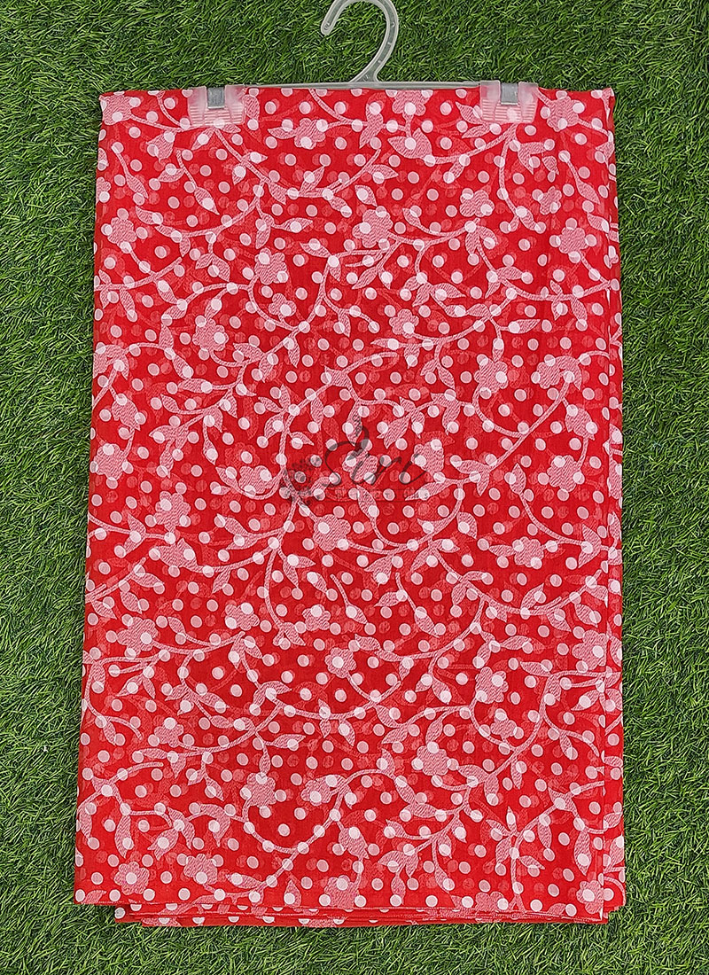 Beautiful Garden Vareli Printed Summer Roganza Saree