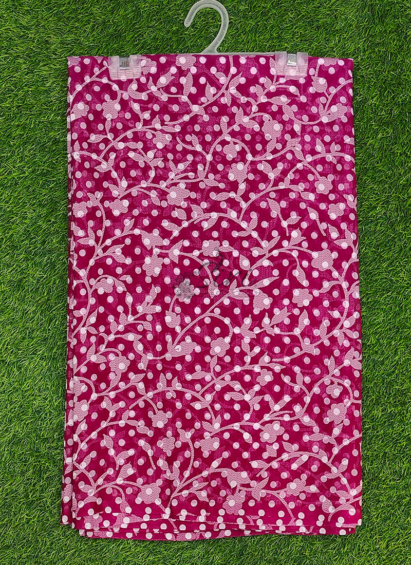 Beautiful Garden Vareli Printed Summer Roganza Saree