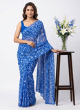 Beautiful Garden Vareli Printed Summer Roganza Saree