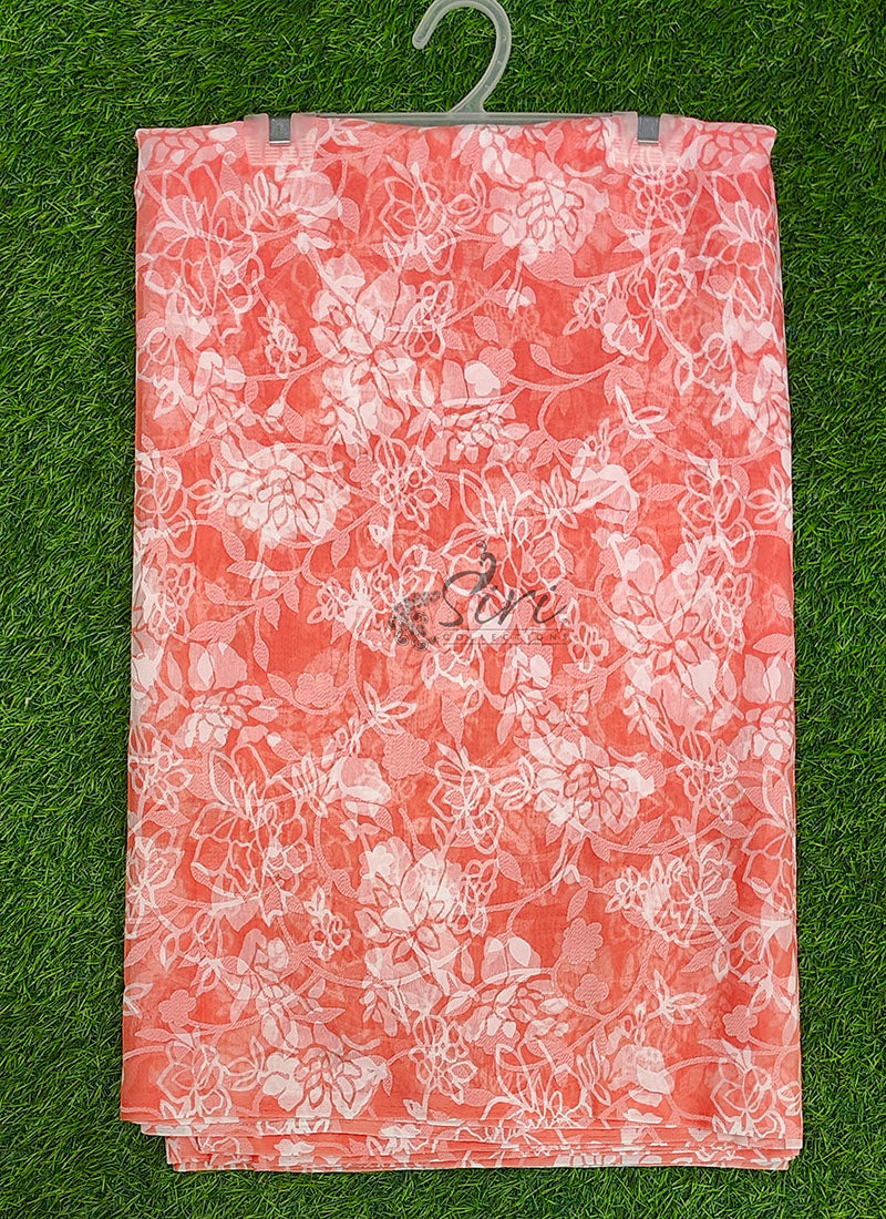 Beautiful Garden Vareli Printed Summer Roganza Saree