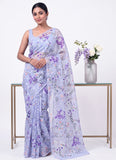 Beautiful Garden Vareli Printed Summer Roganza Saree