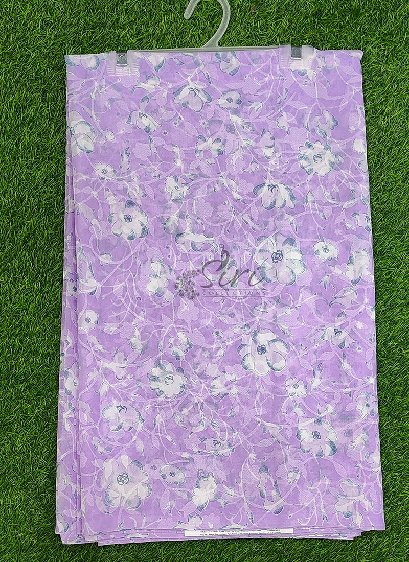 Beautiful Garden Vareli Printed Summer Roganza Saree