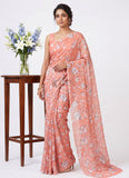 Beautiful Garden Vareli Printed Summer Roganza Saree