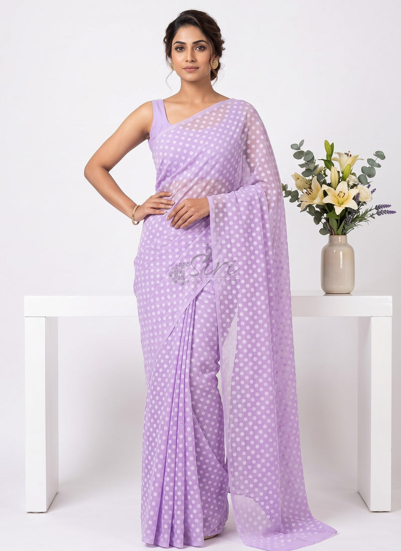 High Quality Garden Vareli Printed Summer Roganza Saree