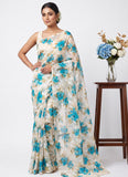 Beautiful Garden Vareli Printed Summer Roganza Saree