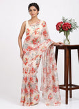 Beautiful Garden Vareli Printed Summer Roganza Saree