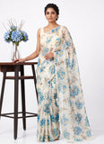 Beautiful Garden Vareli Printed Summer Roganza Saree
