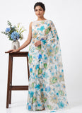 Beautiful Garden Vareli Printed Summer Roganza Saree