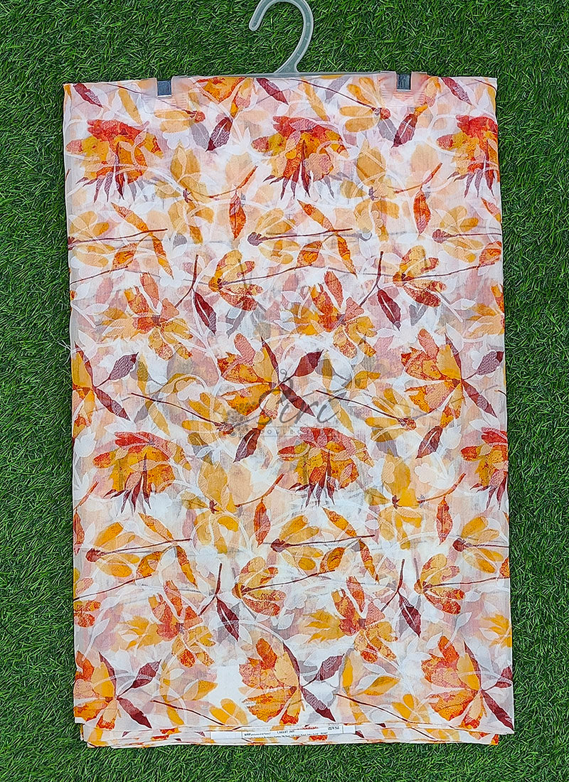 Beautiful Garden Vareli Printed Summer Roganza Saree