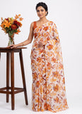Beautiful Garden Vareli Printed Summer Roganza Saree