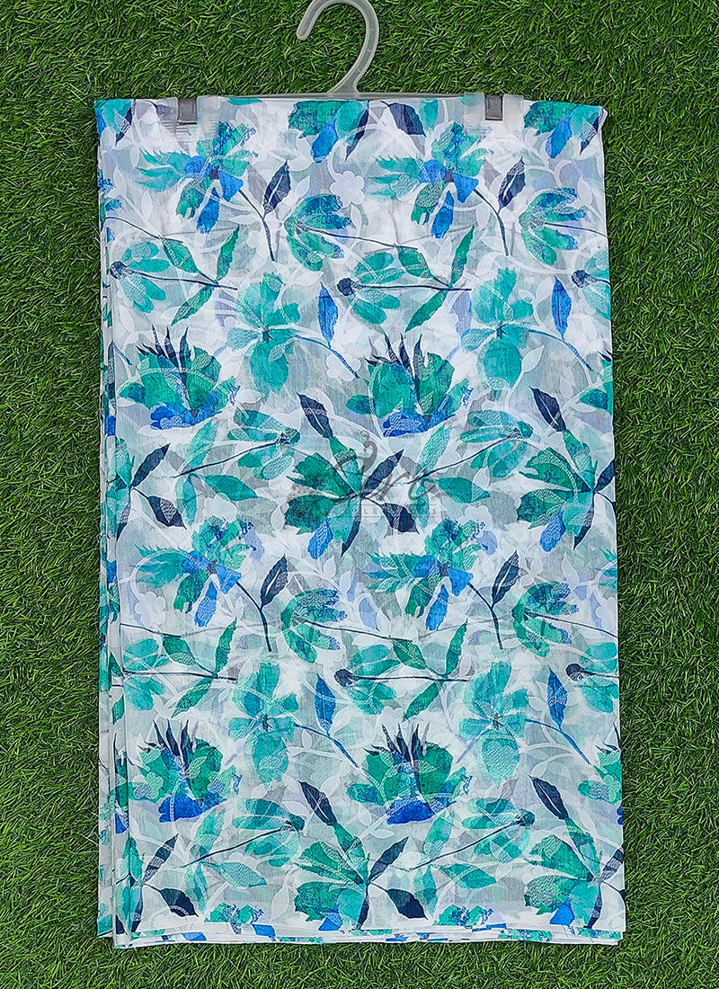 Beautiful Garden Vareli Printed Summer Roganza Saree