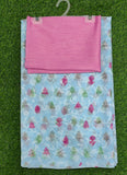 Beautiful Garden Vareli Printed Summer Roganza Saree with Blouse