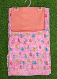 Beautiful Garden Vareli Printed Summer Roganza Saree with Blouse