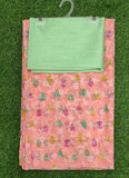 Beautiful Garden Vareli Printed Summer Roganza Saree with Blouse