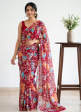Beautiful Garden Vareli Printed Summer Roganza Saree without Blouse