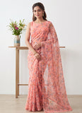 Beautiful Garden Vareli Printed Summer Roganza Saree without Blouse