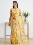 Beautiful Garden Vareli Printed Summer Roganza Saree without Blouse