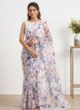 Beautiful Garden Vareli Printed Summer Roganza Saree without Blouse