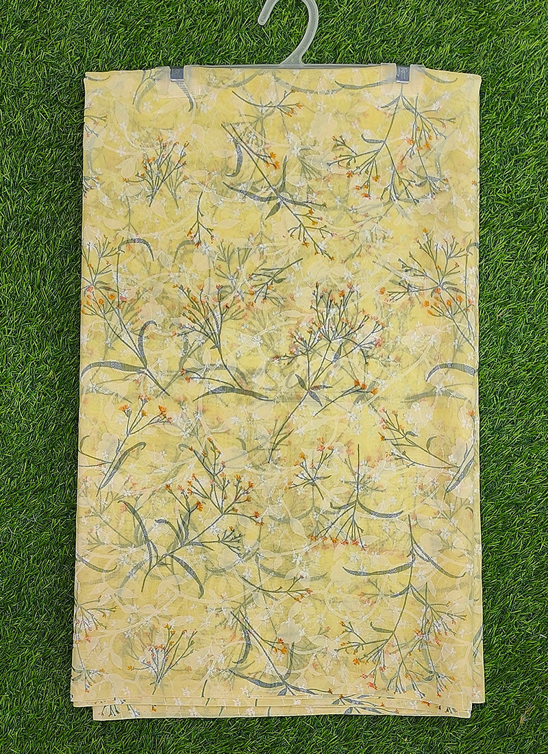 Beautiful Garden Vareli Printed Summer Roganza Saree without Blouse