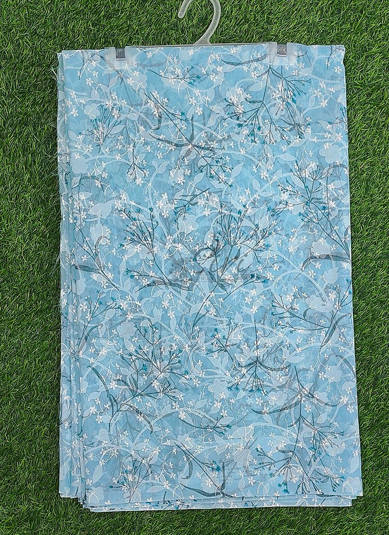 Beautiful Garden Vareli Printed Summer Roganza Saree without Blouse