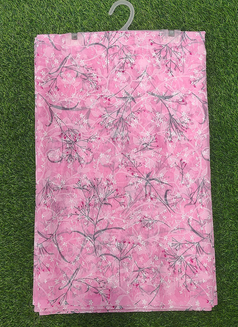 Beautiful Garden Vareli Printed Summer Roganza Saree without Blouse