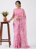 Beautiful Garden Vareli Printed Summer Roganza Saree without Blouse