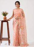 Beautiful Garden Vareli Printed Summer Roganza Saree without Blouse